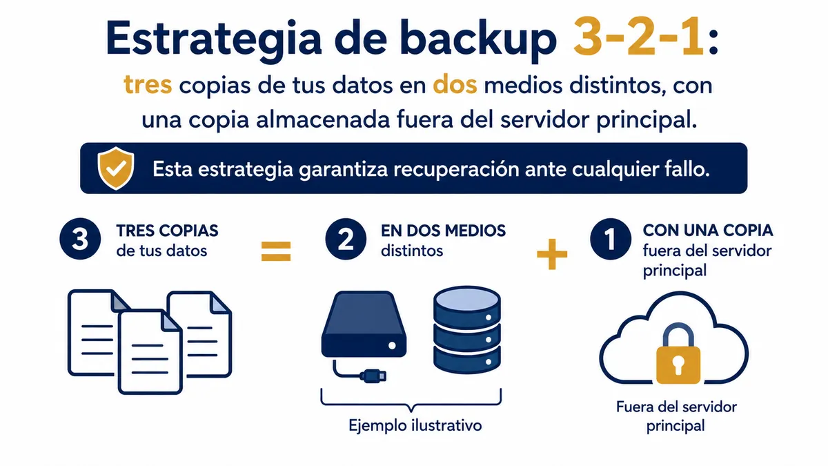 Diagrama ilustrativo de backup sitio web como hacer