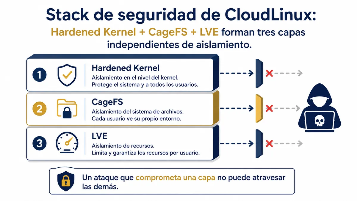 Diagrama ilustrativo de cloudlinux que es