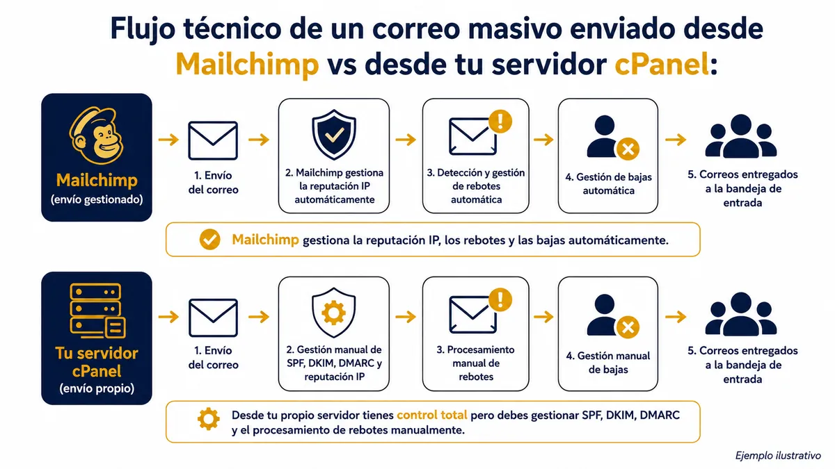 Diagrama ilustrativo de email marketing para negocios mexico