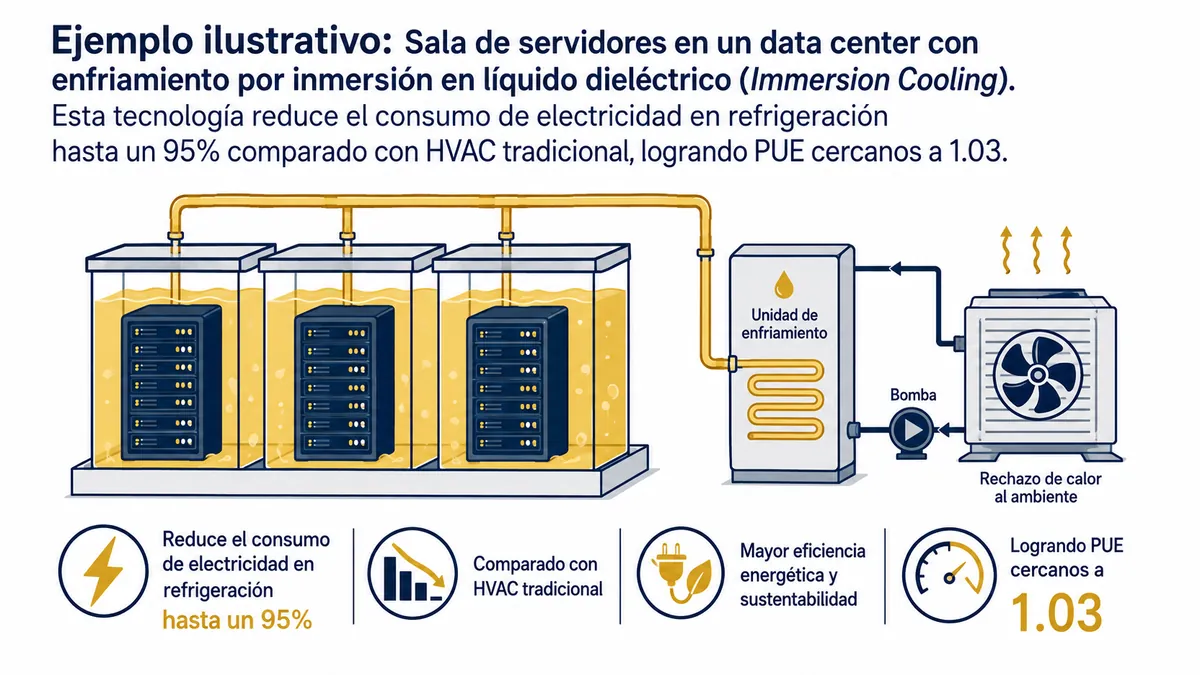 Diagrama ilustrativo de hosting verde sustentabilidad