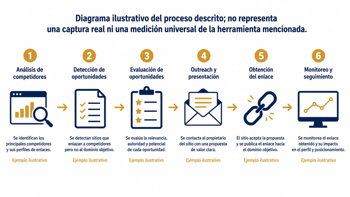 Diagrama ilustrativo de link building mexico