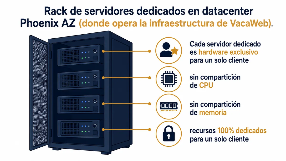 Diagrama ilustrativo de servidor dedicado vs vps