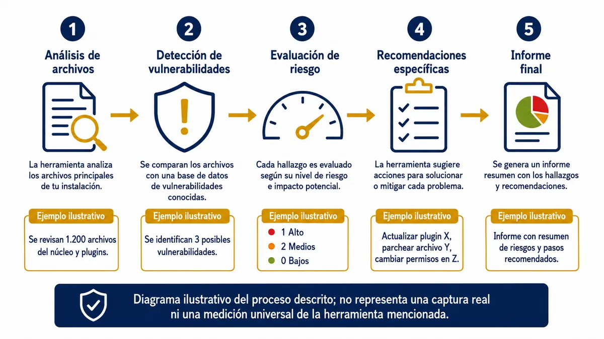 Diagrama ilustrativo de wordpress seguridad basica