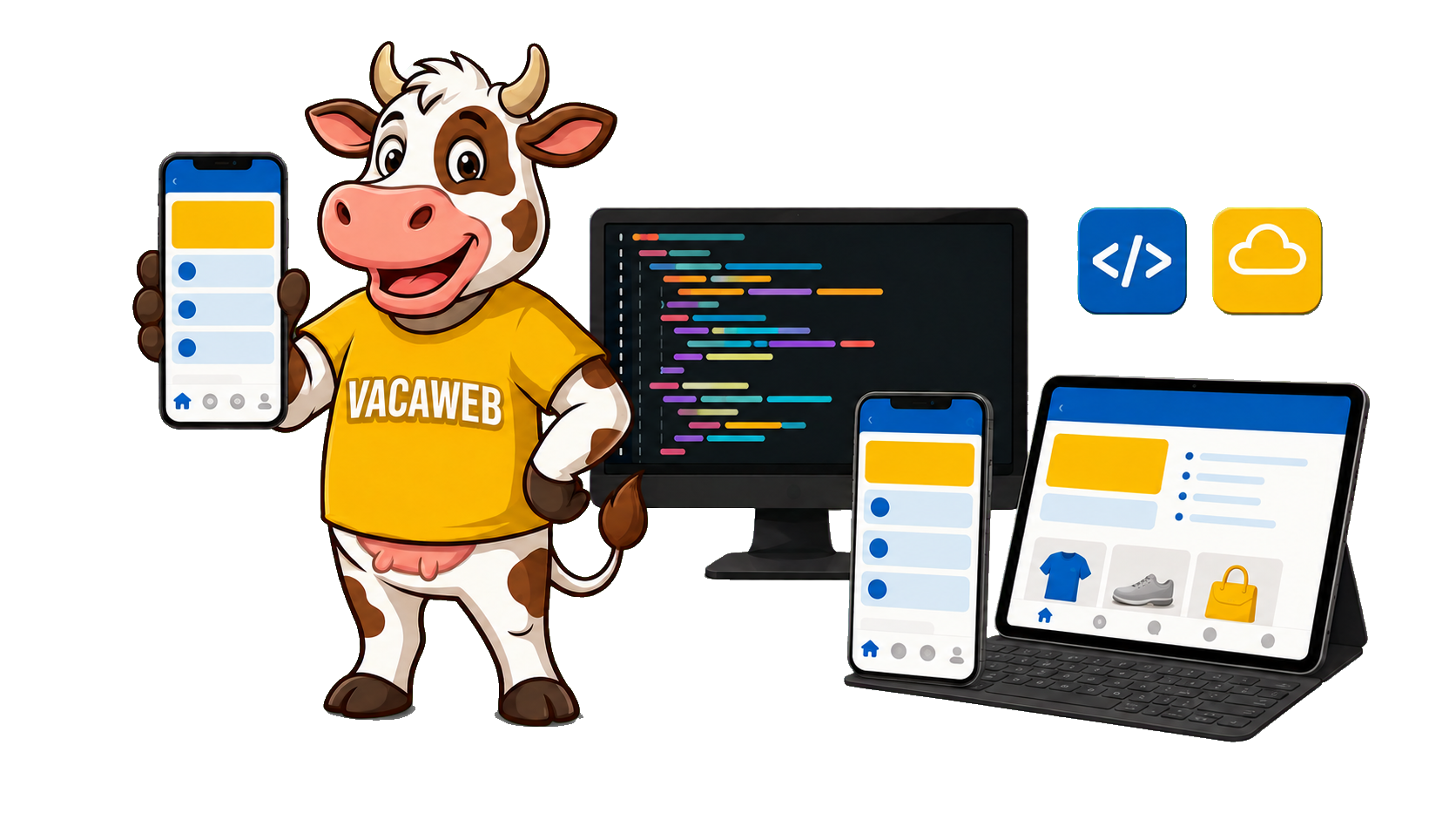 Desarrollo de aplicaciones Android, iPhone y PWA con VacaWeb