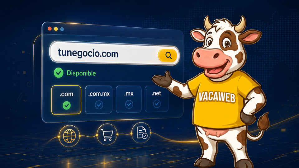 Registro y búsqueda de dominios en México con VacaWeb
